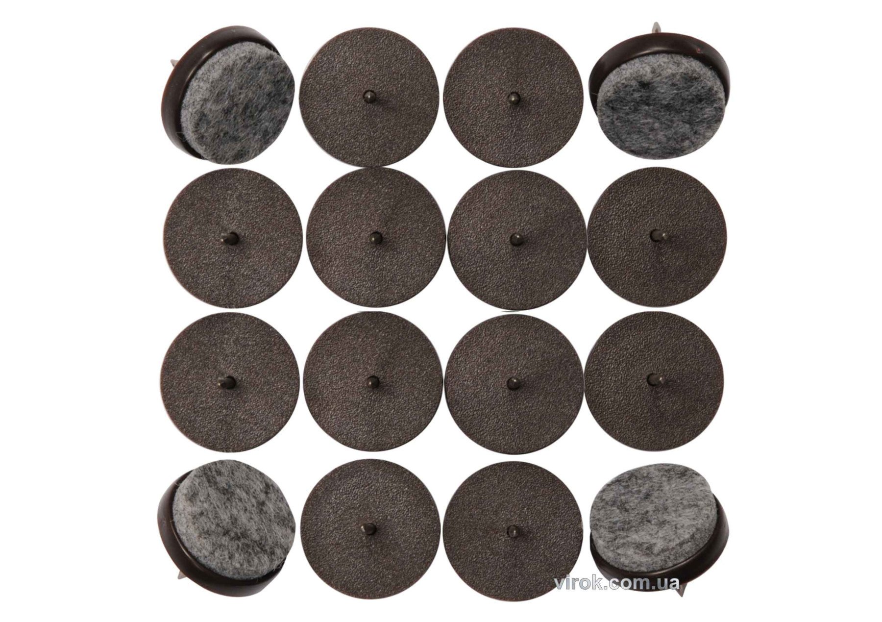 VOREL Прокладки пластикові фільцеві на цвях , 17мм, набір 16шт  | 74920