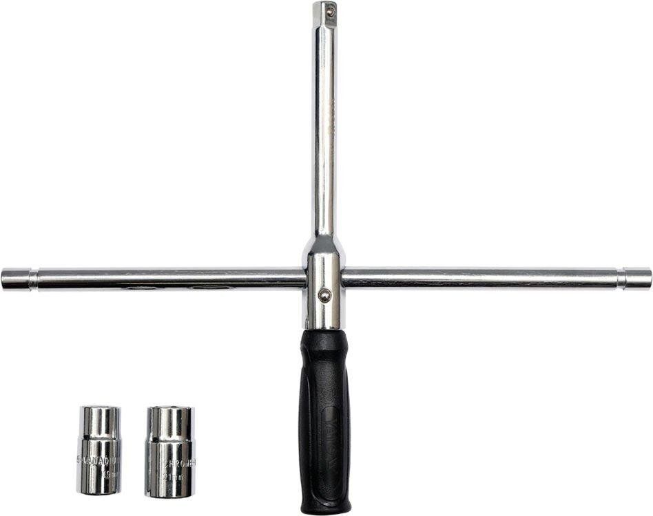 YATO Ключ для коліс розкладний 17мм,19мм,21мм,23мм, квадрат 1/2"  | YT-08035