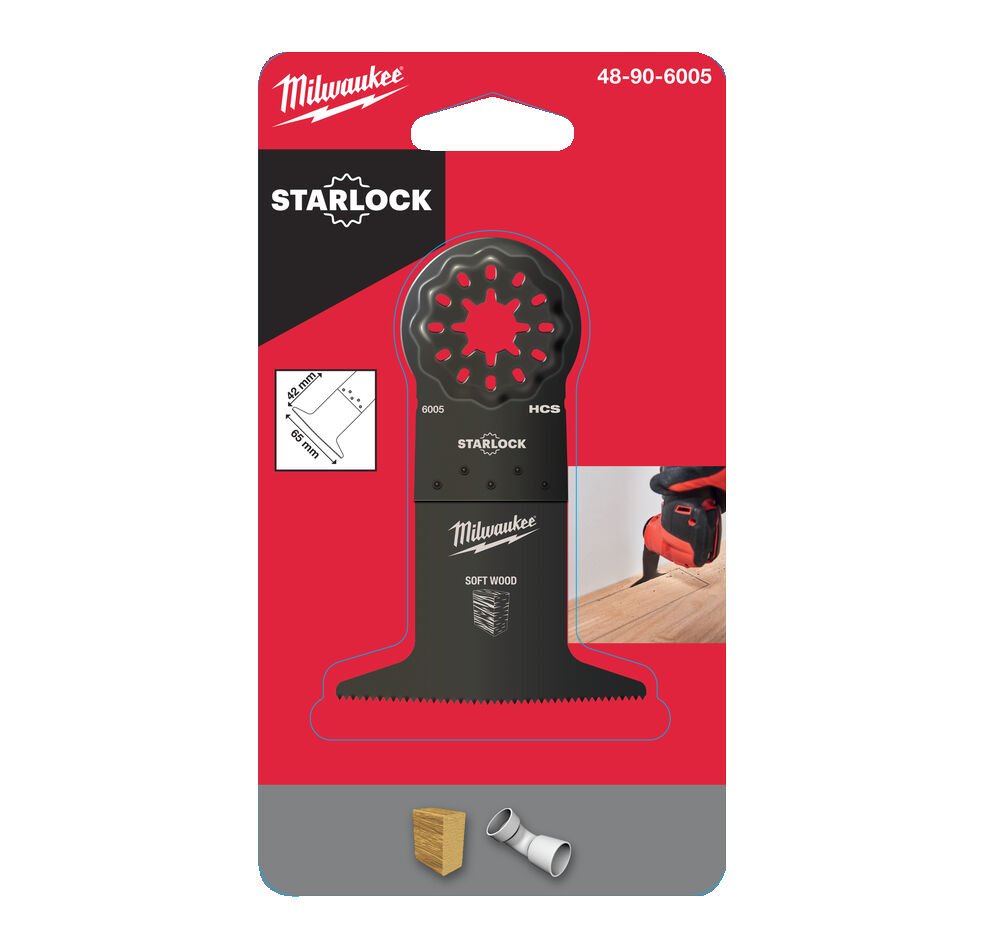 MILWAUKEE Полотно STARLOCKдля б/функціонального інструмента, 65x42мм (деревина) | 48906005