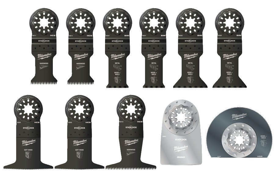 MILWAUKEE Набір полотен STARLOCKдля багатофункціонального інструмента, (11шт) | 48906090