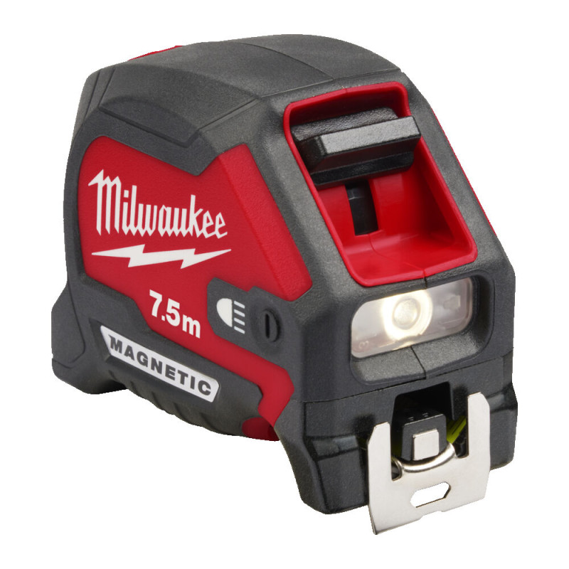 MILWAUKEE Рулетка метрична магнітназ LED підсвіткою, 7,5м, (30мм) | 4932492469