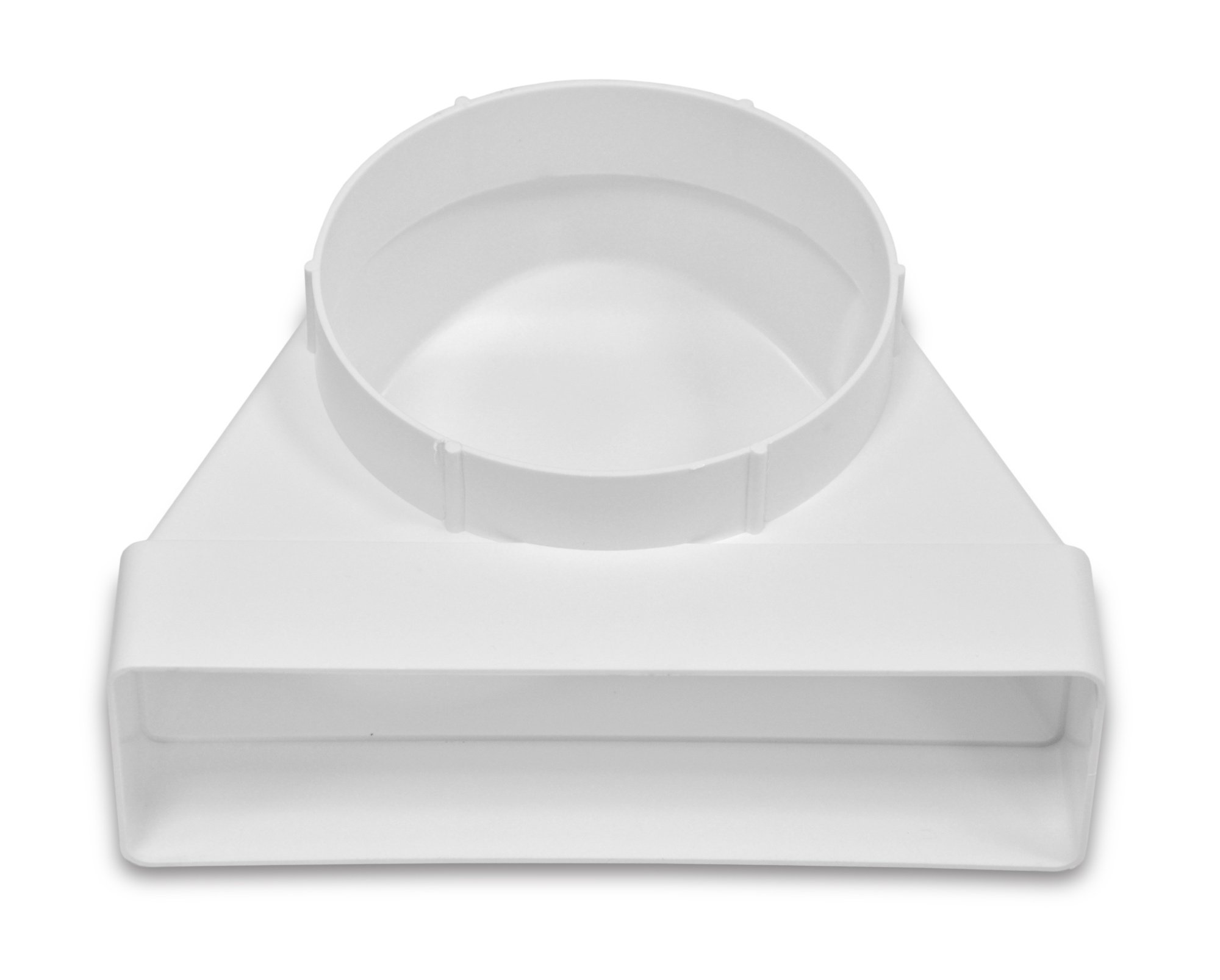 60-428 З'єднувач кутовий, прямого каналу з фланцем, пласт., 60х204 мм/D 125 мм (620СК12,5ФП) | Эра