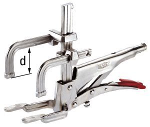 BESSEY Струбцина с захватом GRZV, для зажима деталей различной длины или смещенных деталей 50-80 мм