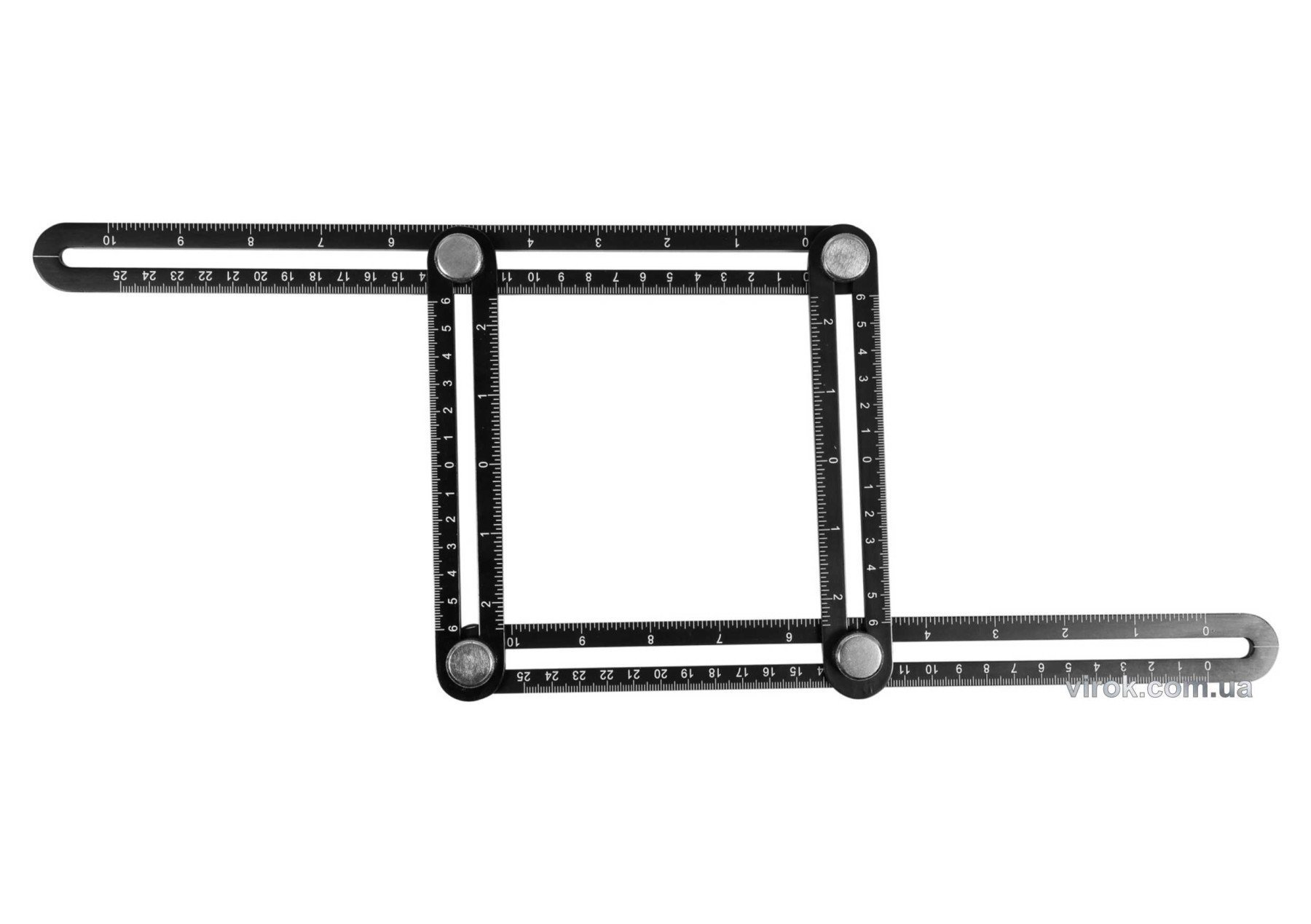 YATO Шаблон-лінійка для перенесення вимірів YATO : 250 х 120 мм, алюмінієвий  | YT-70880