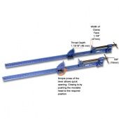 GROZ Струбцина I-образная с быстрозажимным механизмом 1650 мм, открытие 1500мм. IBC/T/5