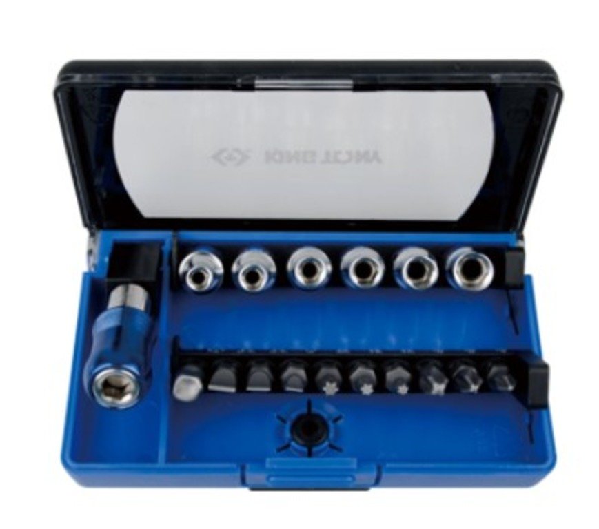KING TONY Набор головок 1/4" 17 ед. 6-ти гранные, (4-7mm) | 2517MR