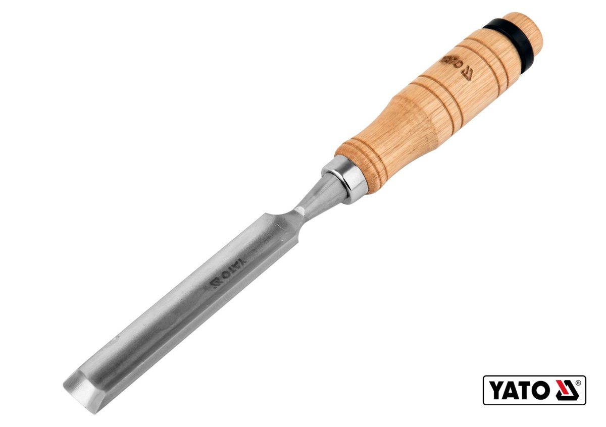 YATO Стамеска напівкругла YATO : b= 25 мм, клинок- 125 мм, дерев'яна ручка- 112 мм  | YT-62826