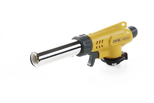 Горелка газовая с пьезоподжигом и регулировкой подачи воздуха 22х200мм СИЛА