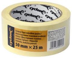 Скотч 2-х стор. CYCLONE 50ммx10м (ткань)