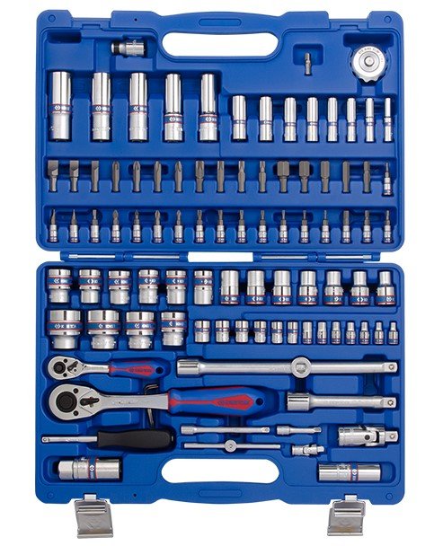 KING TONY Набор инструментов универсальный 96 ед. 1/4"+1/2" 12-ти гранные | SC7096MR