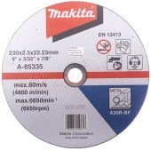 Відрізний круг Makita 30R (230х2.5х22 мм) (A-85335)
