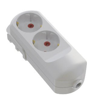 Колодка мережева VIROK: з 2 гніздами із заземленням