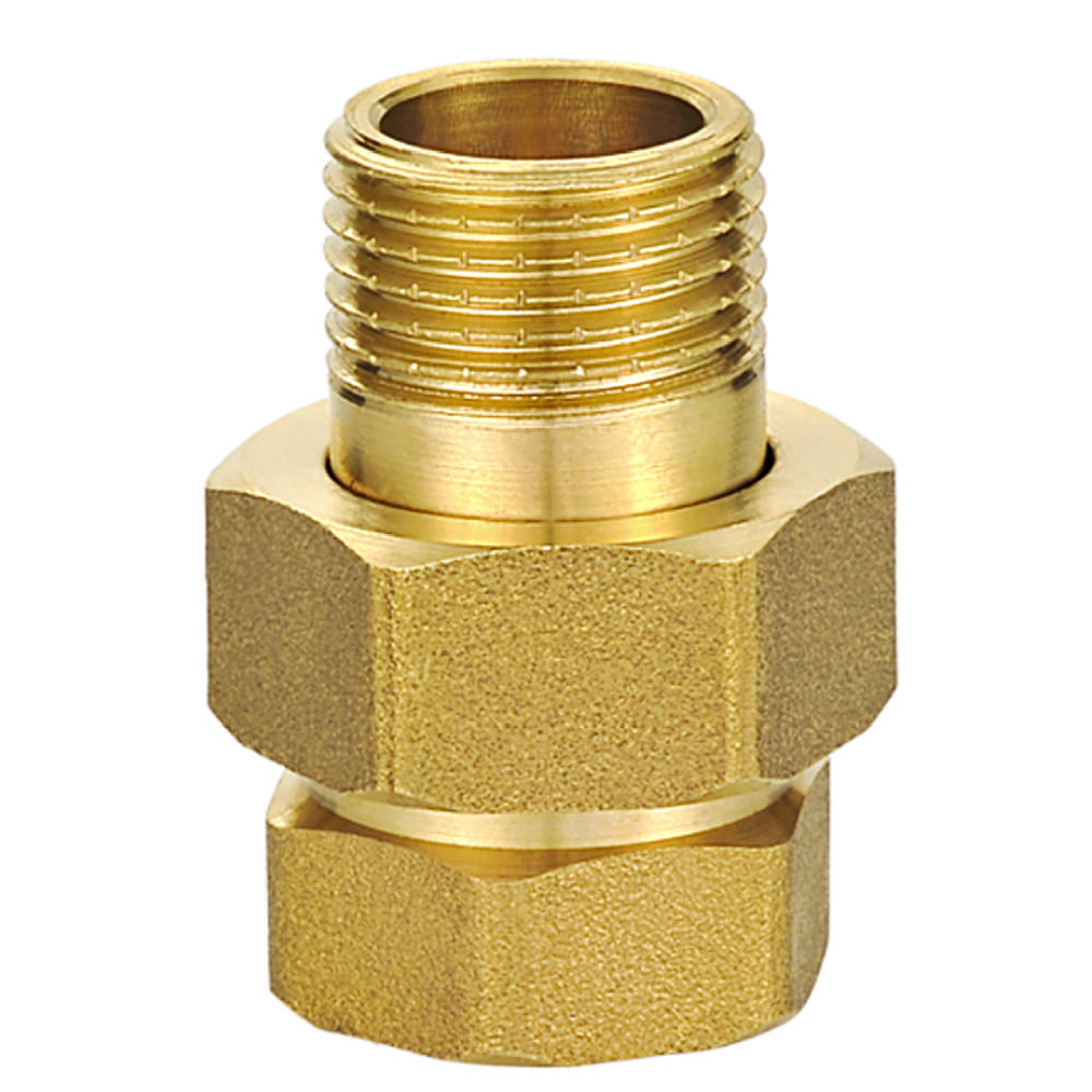 Згін прямий латунний американка 1/2В-1/2З Double-lin | 78-251