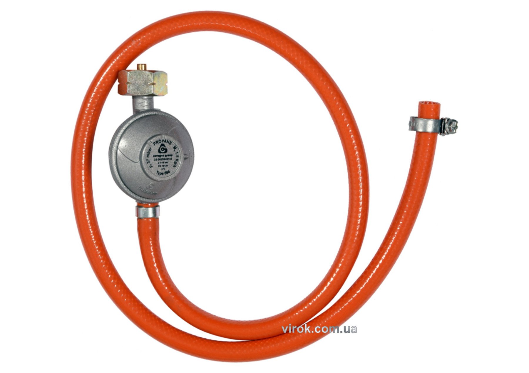 VOREL Шланг з редуктором газовий до побутових газових балонів; l= 1 м  | 99670