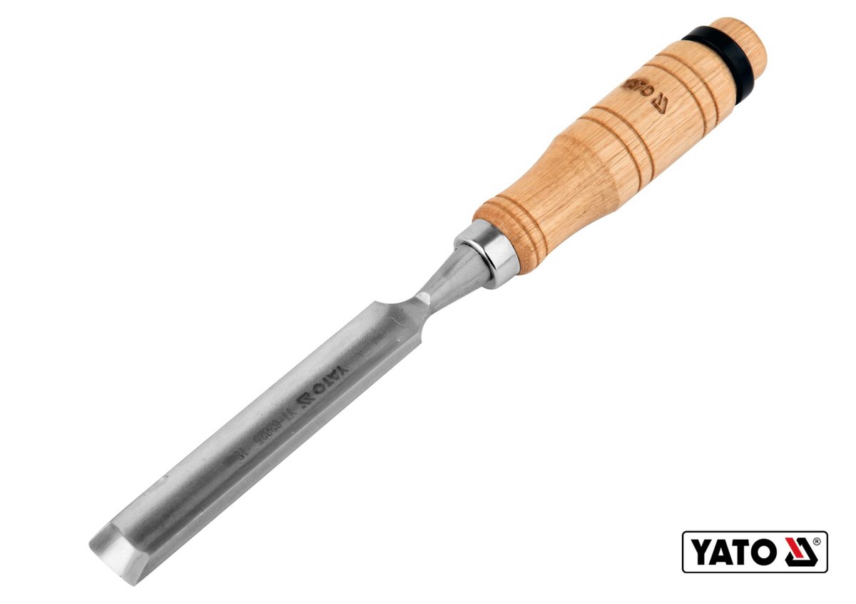 YATO Стамеска напівкругла YATO : b= 19 мм, клинок- 125 мм, дерев'яна ручка- 112 мм  | YT-62825