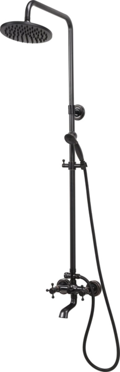 FALA Душовий комплект RETRO BLACK 1 : 2 функції, регульована висота 95-130 см  | 75809