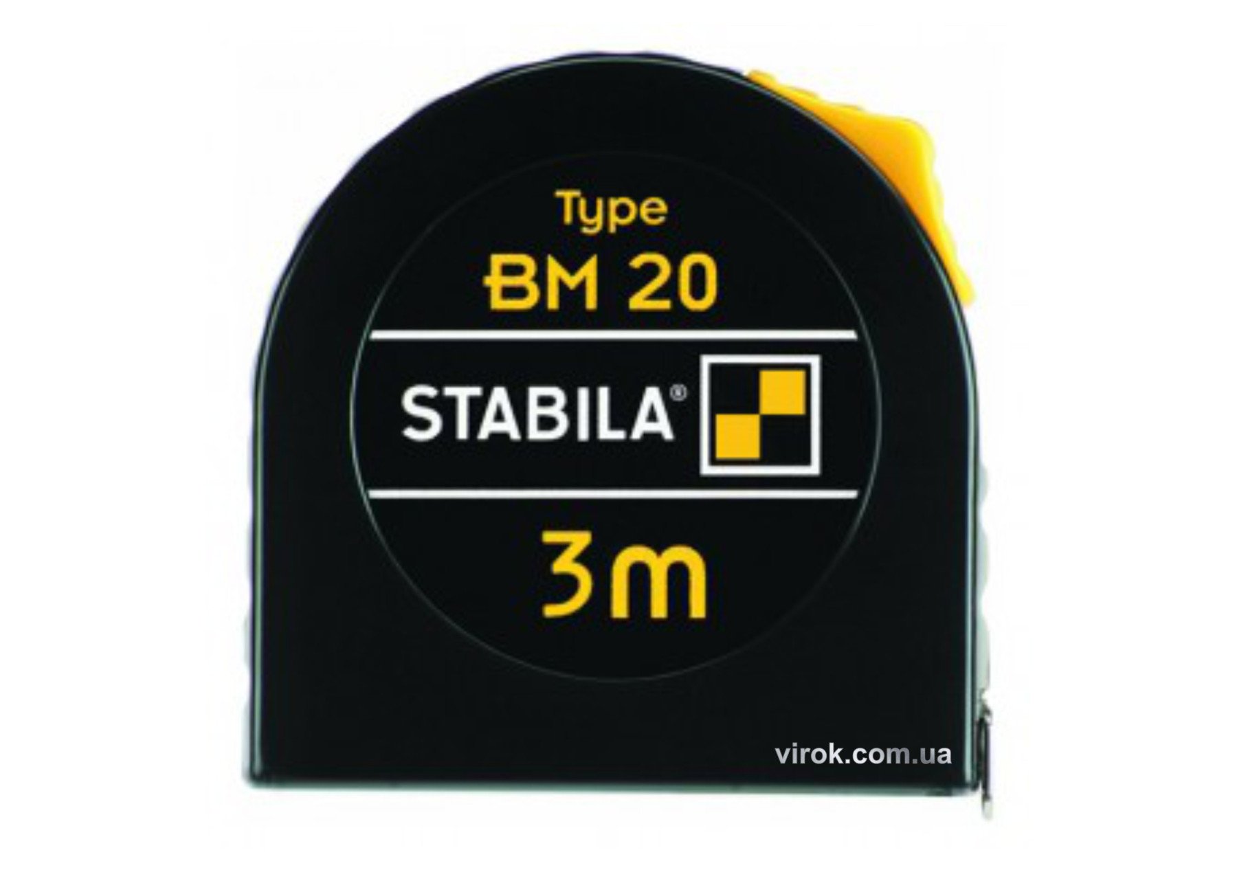 STABILA Рулетка Type BM20 : L= 3 м x 13 мм, пласт. корпус з сталевою стрічкою | 16445