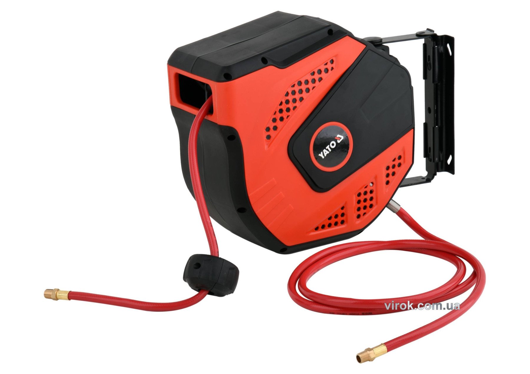 YATO Шланг пневматичний ПВХ на котушці YATO з швидкоз'єдн. наконеч-ми 1/4", Ø=8мм, тиск- 20Bar, l=20