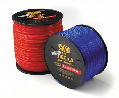 Леска для триммера 1,6мм квадрат армированный 600м СИЛА