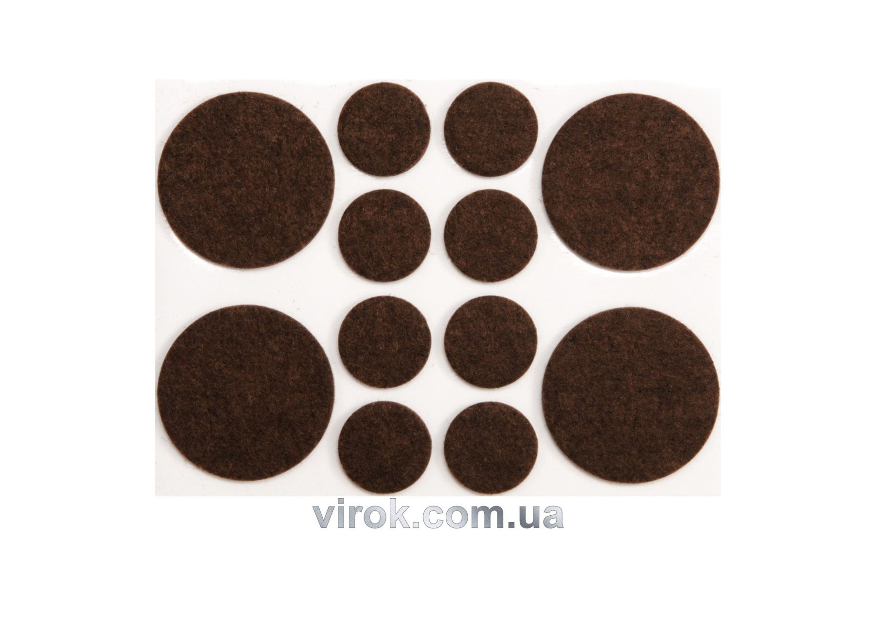 VOREL Протектор самоклеючий повстяний , 20,38мм, набір 12шт.  | 74858