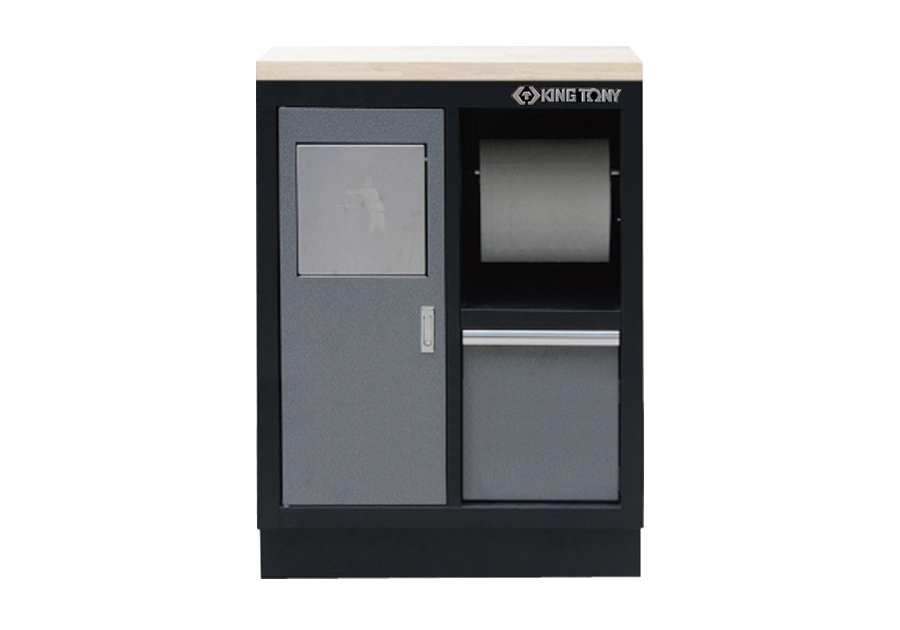 KING TONY Держатель бумаги + отсек для мусора серый 680 x 460 x 910мм | 87D11-11A-KG