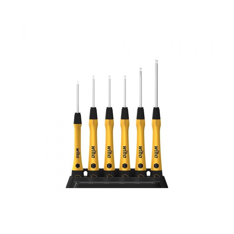 WIHA Набор микроотвёрток PicoFinish ESD TORX®, с держателем, 6 шт | W43707