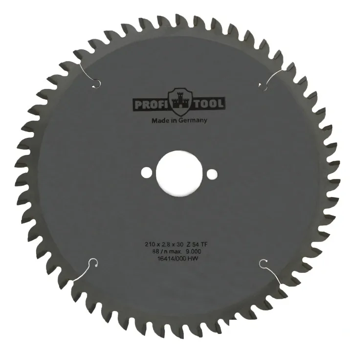 Диск пильный универсальный 210х2.8х2.2х30 мм, Z=54, форма зуба TF (TCG), поперечный рез PROFITOOL