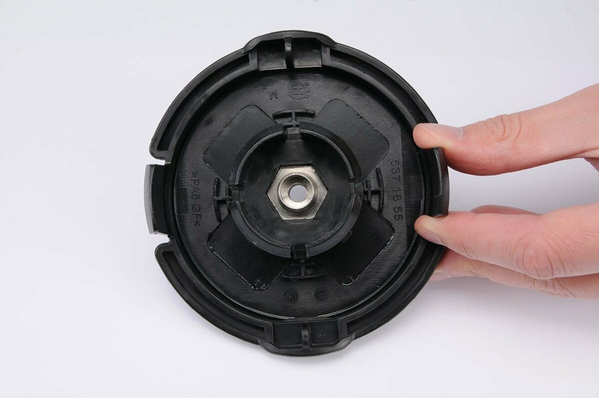 FLO Головка для кріплення жилки до газонокосарок : Ø=2,4- 2,7 мм, 5 адаптерів, Ø=123 мм, h=70 мм  | 