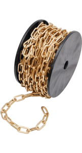 Цепь "Квадрат с узором" 4,0 золотая, бухта 20 мп