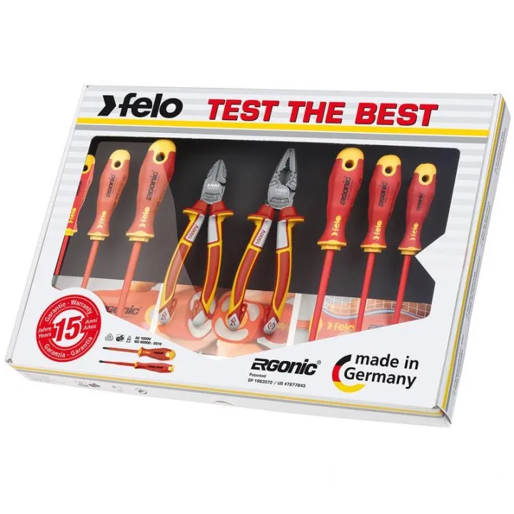 Набор инструментов FELO ERGONIC VDE 1000V, отвертки 1000V (41398517)