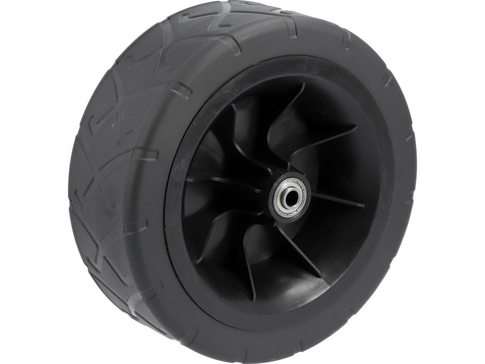 Колесо до транспортувального візка 90181 FLO: з ПВХ, Ø= 190 мм W= 70 мм, вісь Ø= 8 мм l= 120 мм [12]