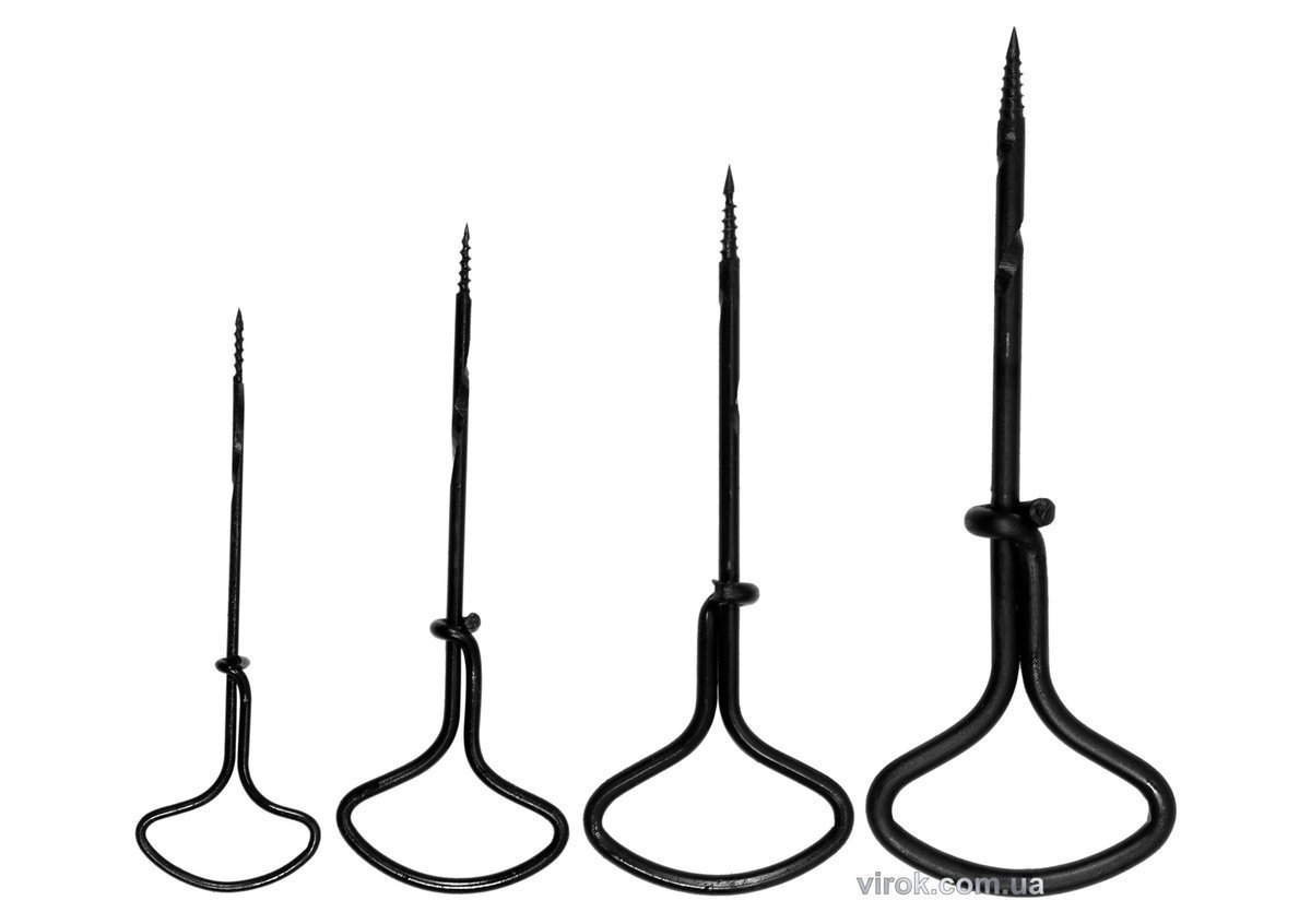 VOREL Бури ручні по дереву , Ø= 2, 3, 4, 5 мм, l= 100- 140 мм, 4 шт.  | 22431