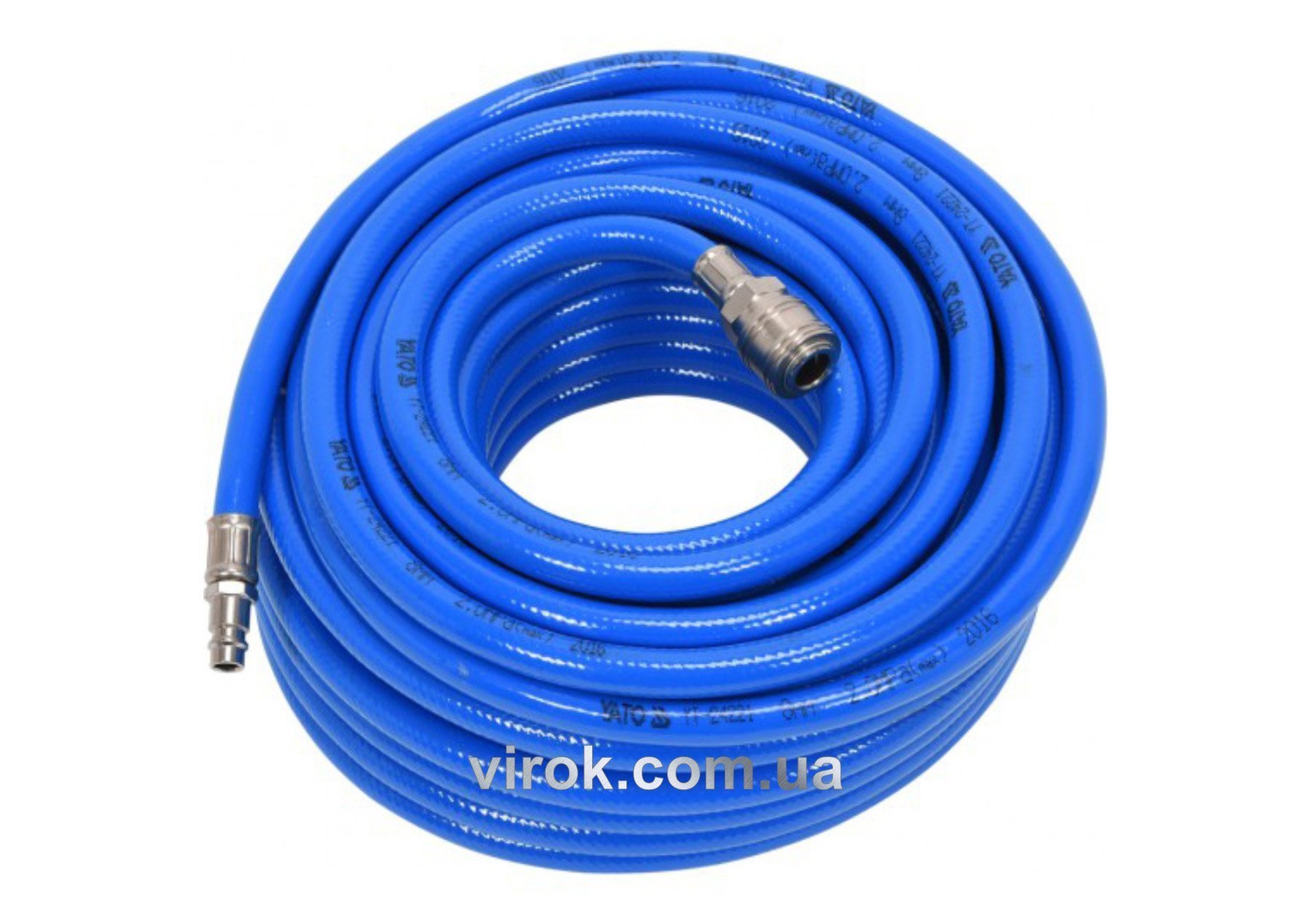 YATO Шланг пневматичний ПВХ YATO з швидкоз'єднув. наконечниками; Ø=8 мм, макс. тиск 20 Bar, l=20 м  