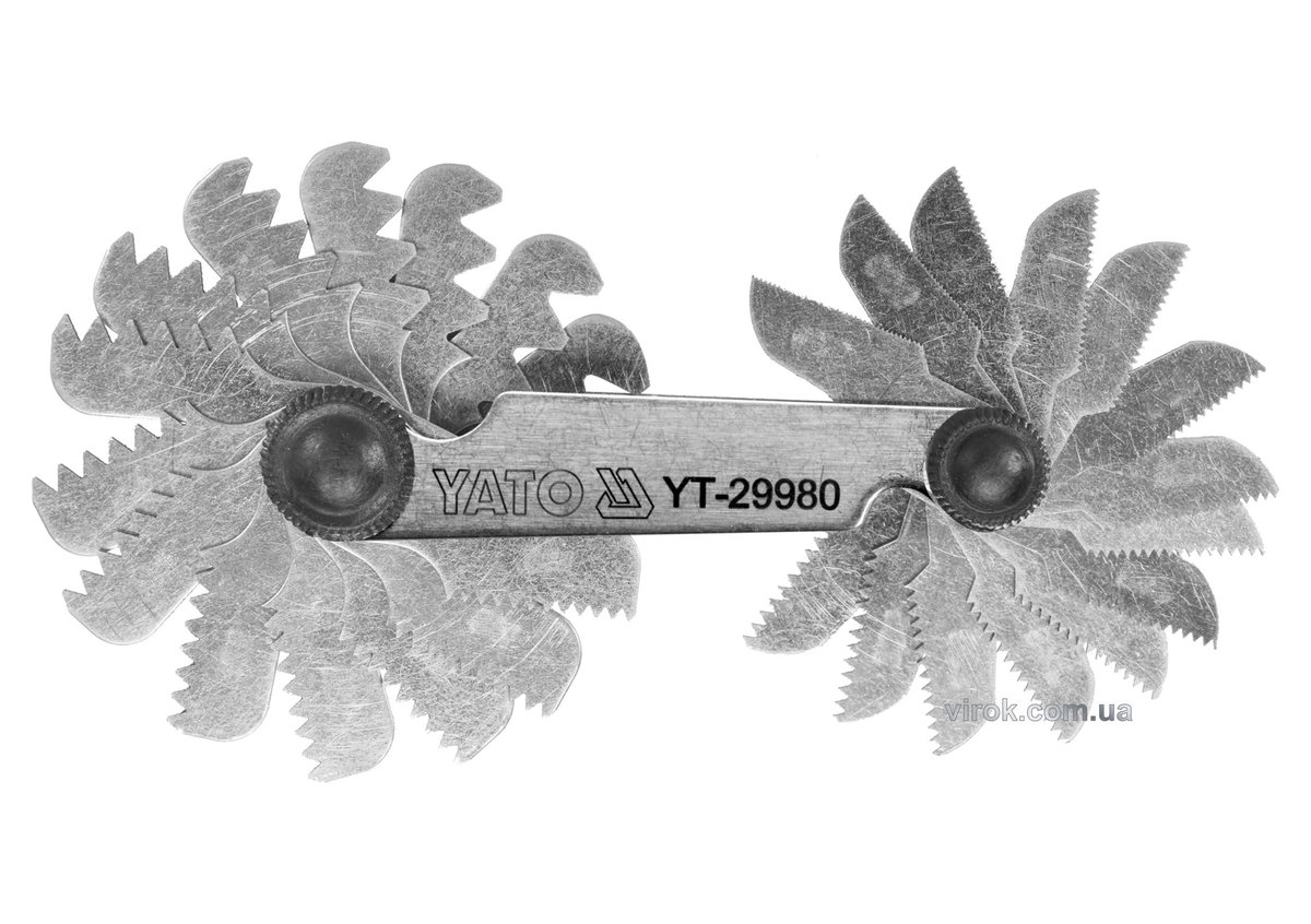 YATO Різьбомір метричний 60° YATO з 24 шаблонами в діапазоні 0,25- 6,0 мм  | YT-29980