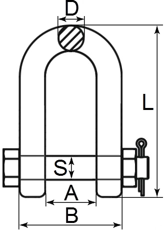 Скоба такелажна пряма G80