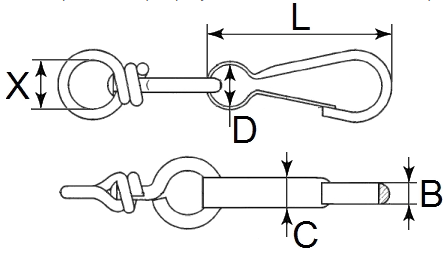 Карабин пружинный с вертлюгом
