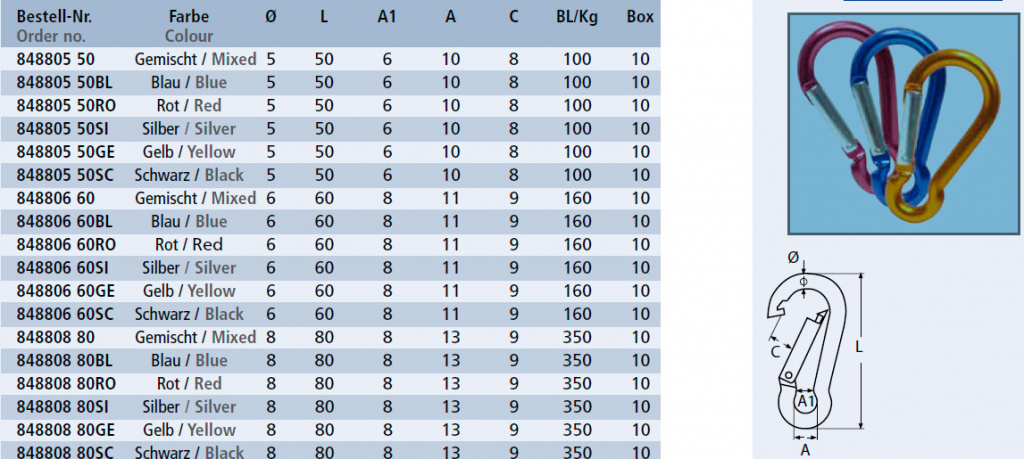 Alu snap hook Alu snap hook