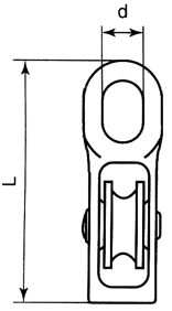 GALVANIZED SINGLE PULLEY WITH NYLON WHEEL