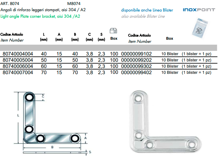Light angle Plate corner bracket, aisi 304.png Light angle Plate corner bracket, aisi 304.png