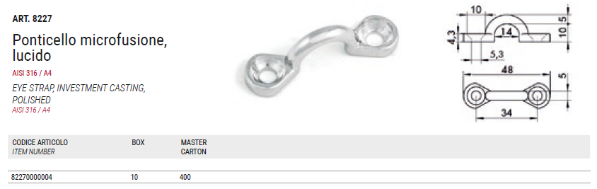 Нержавеющая оковка для строп с усиленным основанием Нержавеющая оковка для строп с усиленным основанием