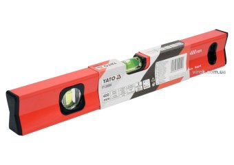 YATO Рівень алюмінієвий з магнітом YATO : L= 40 см. 2 капсули, 1 ручка  | YT-30060