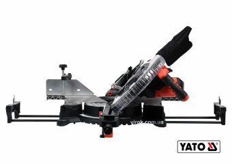 YATO Пила торцьовальна з протяжкою і лазером YATO: P=1.8 кВт, диск Ø=305/30мм, гл. різу 90°/45°-105/