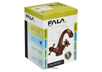 FALA Змішувач води для умивальника "RETRO BRONZE 1" з 2-ма вентлями  | 75827