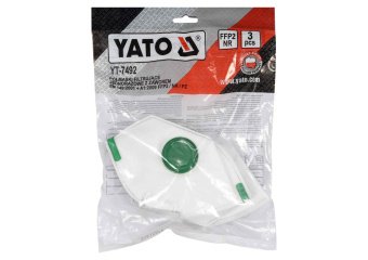 YATO Респіратор протиаерозольний з клапаном YATO : FFP2 NR, 3 шт  | YT-7492