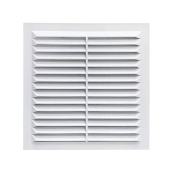 Решітка вентиляційна 137х137 мм, з сіткою, нахилені жалюзі Air | 61-110