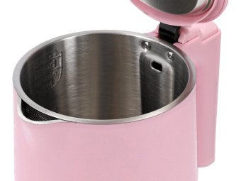 Електрочайник з термостатом з нержавіючої сталі LUND 1,5 л, розовий, 2200 Вт, живл від мережі 230 В