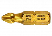 USH Насадка викруткова ISOTIN Phillips PH3 x 25 мм. Torsion, титанове покриття. Уп. 10 шт. | UUSG002