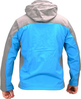 YATO Куртка робоча SOFTSHELL з прикріпн капюшоном YATO розм S, синьо-сіра, 3 кишені, 96% поліес і 4%