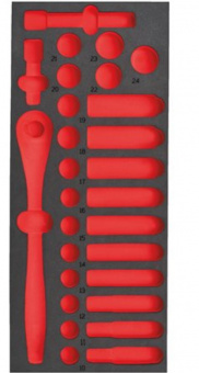 MILWAUKEE Ложемент для головок хромованих 1/2'' (28шт) | 4932493664