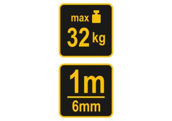 Ваги ручні, підвісні, пружинні VOREL, до 32кг, з рулеткою- 1м і циферблат. шкалою- ±0,5 [36]